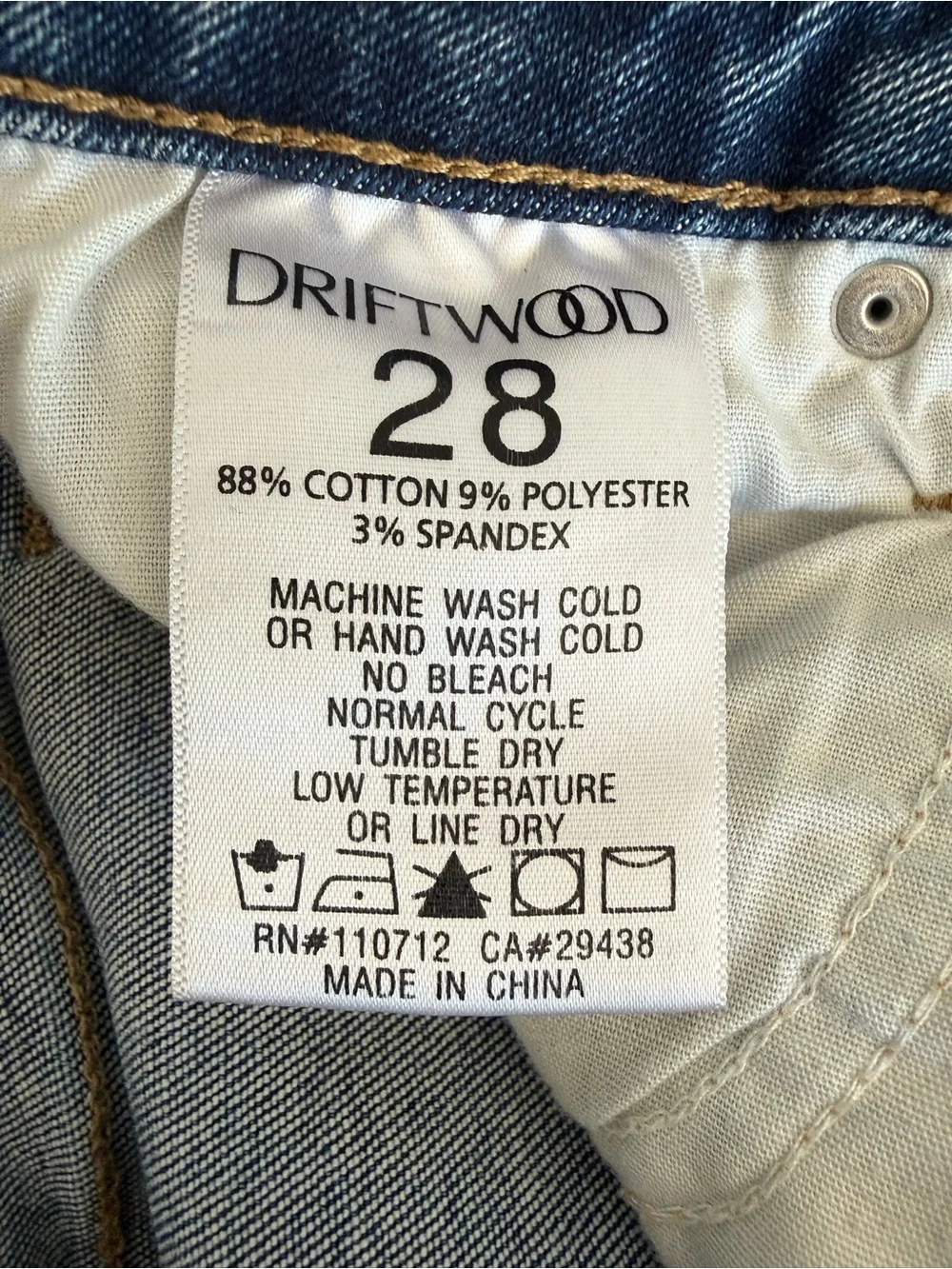 Driftwood Jackie Low Rise Embroidered Skinny Jeans 28